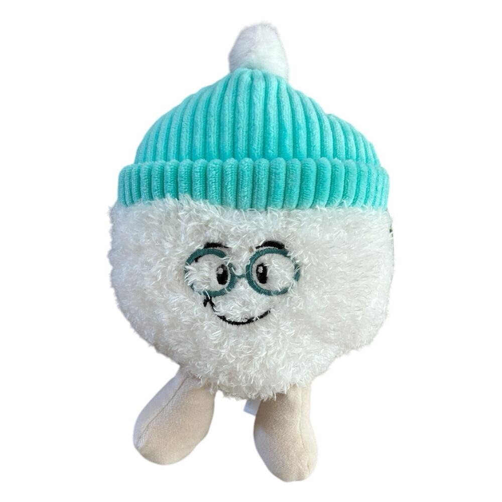 Gigglescape‎ 6" Snowball Plush With Teal Hat White